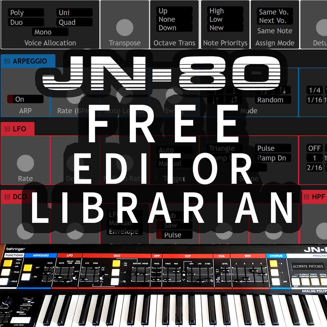 The FREE Behringer JN-80 Editor / Librarian Now Avaiable.