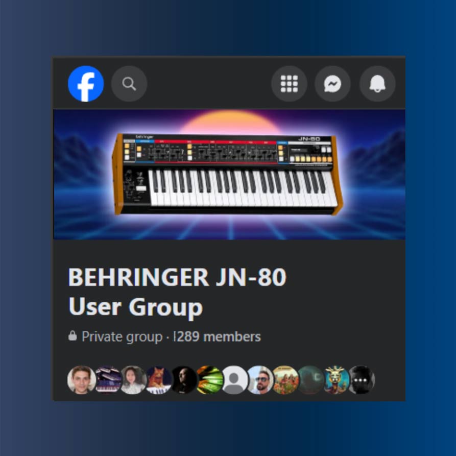 The JN-80 Users Facebook Group Forum